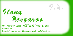 ilona meszaros business card